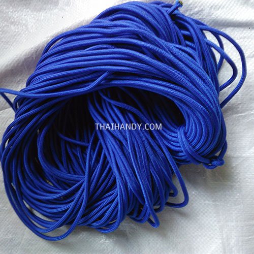 เชือกร่มมีไส้ แพ็ค ขนาด 4 mm  บรรจุ 500 กรัม สีน้ำเงิน รูปเต็ม