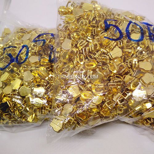 หัวซิปฟันไนลอน เปลือย ขนาดเบอร์ 3  บรรจุ 600 อัน สีทอง รูปเต็ม