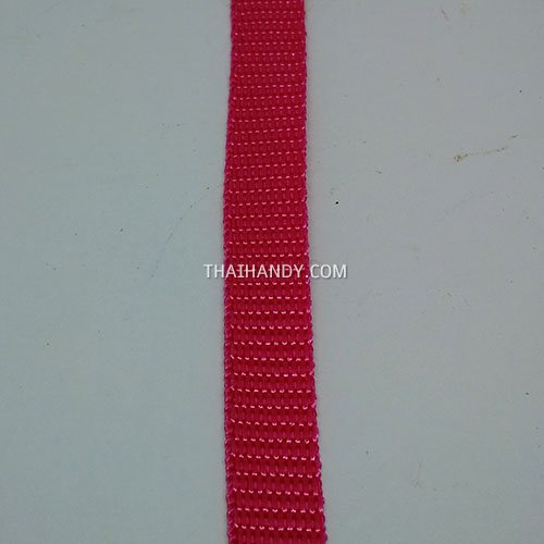 สายผ้า-ผ้ากุ๊น PP  ลายเรียบ ขนาด 3 หุน (1 cm) บรรจุ 1 เมตร สีชมพูเข้ม รูปเต็ม