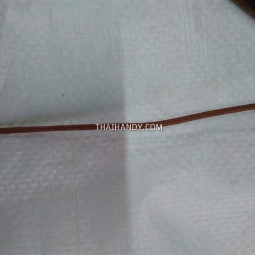 เชือกร่มมีไส้ แพ็ค ขนาด 2.5 mm  บรรจุ 1 เมตร สีน้ำตาลแดง รูปเต็ม