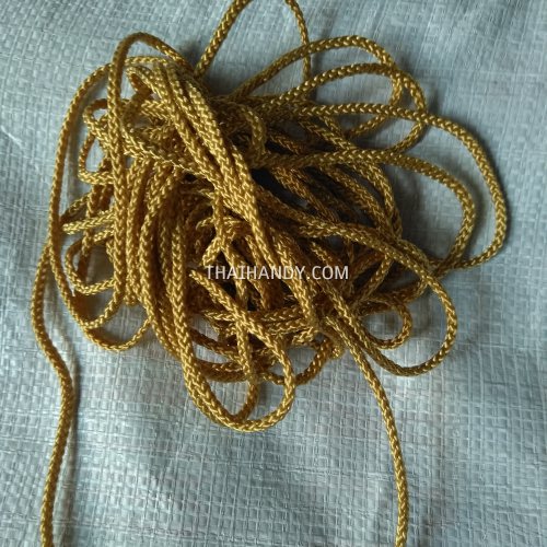 เชือกถักเปีย  PP  ขนาด 3 mm  บรรจุ 500 กรัม สีทอง รูปเต็ม
