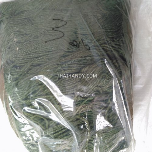 เชือกถักเปีย  PP  ขนาด 4 mm  บรรจุ 1 กิโลกรัม สีเขียวขี้ม้า รูปเต็ม