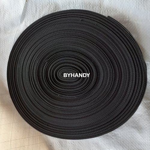 สายผ้า-ผ้ากุ๊น PP  ลาย 2000 หนา ขนาด 1 นิ้ว บรรจุ 50 เมตร สีดำ รูปเต็ม