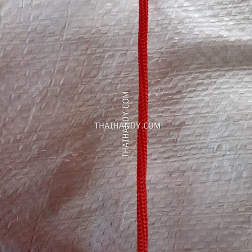 เชือกร่มพื้น แพ็ค ขนาด 4 mm  บรรจุ 1 เมตร สีแดง รูปเต็ม