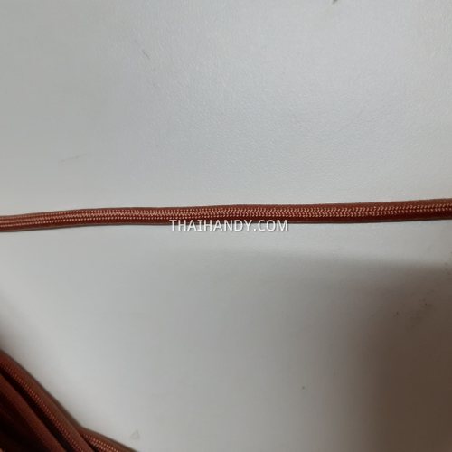 เชือกร่มมีไส้ แพ็ค ขนาด 4 mm  บรรจุ 1 เมตร สีน้ำตาลแดง รูปเต็ม