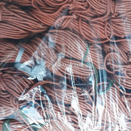 เชือกร่มมีไส้ แพ็ค ขนาด 4 mm  บรรจุ 1000 กรัม สีน้ำตาลแดง รูปเต็ม