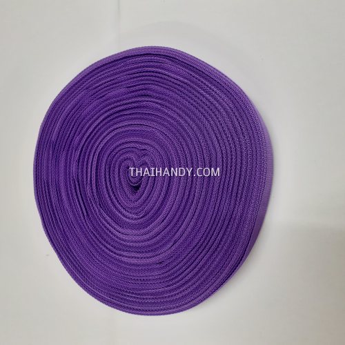 สายผ้า-ผ้ากุ๊น PP  ลายเวอร์จิ้น ขนาด 7 หุน บรรจุ 100 เมตร สีม่วงอ่อน รูปเต็ม