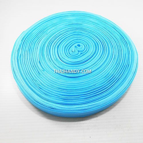 สายผ้า-ผ้ากุ๊น PP  ลายเวอร์จิ้น ขนาด 7 หุน บรรจุ 50 เมตร สีฟ้าอ่อน รูปเต็ม
