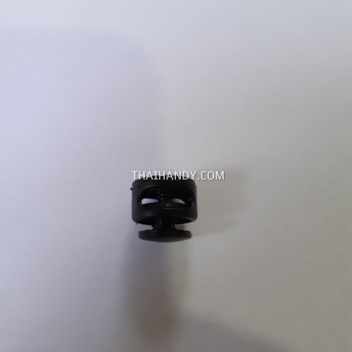 ตัวล็อคเชือก จานบิน ขนาดจิ๋ว บรรจุ 10 อัน สีดำ รูปเต็ม