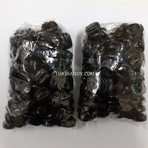 ตัวล็อคเชือก จมูกหมู ขนาดกลาง บรรจุ 100 อัน สีดำ รูปเต็ม