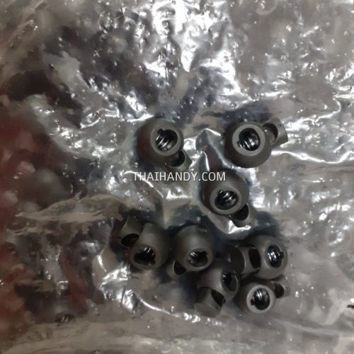 ตัวล็อคเชือก กลมกะโหลก ขนาดใหญ่ บรรจุ 1000 อัน สีดำ รูปเต็ม