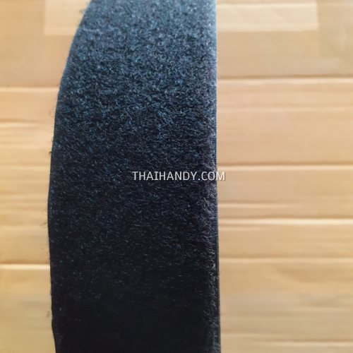 เมจิกเทปตีนตุ๊กแก ด้านขนหน้าเดียว(ตัวเมีย) ขนาด 50 mm  บรรจุ 1 หลา สีดำ รูปเต็ม