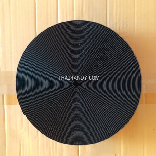 เมจิกเทปตีนตุ๊กแก ด้านขนหน้าเดียว(ตัวผู้) ขนาด 100 mm  บรรจุ 20 หลา สีดำ รูปเต็ม