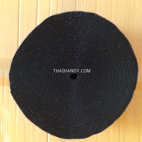 เมจิกเทปตีนตุ๊กแก ด้านขนหน้าเดียว(ตัวเมีย) ขนาด 100 mm  บรรจุ 20 หลา สีดำ รูปเต็ม