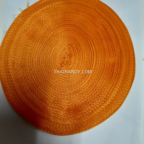 สายผ้า-ผ้ากุ๊น PP  ลายเวอร์จิ้น ขนาด 1 นิ้ว บรรจุ 50 เมตร สีเหลืองเข้ม รูปเต็ม