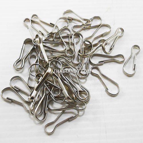 คอหมาคลิป ขนาด 11x30.3 mm (เล็ก) บรรจุ 100 อัน สีนิเกิ้ล รูปเต็ม