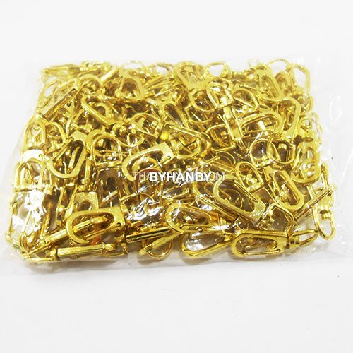 คอหมาโลหะ ตะขอซี ขนาด 1.21x3.8 cm  บรรจุ 100 อัน สีทอง รูปเต็ม