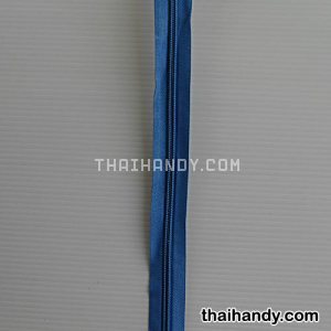 รางผ้าซิปเฉพาะรางซิป ฟันไนลอน ขนาดเบอร์ 5  บรรจุ 1 เมตร สีฟ้าเข้ม รูปเต็ม