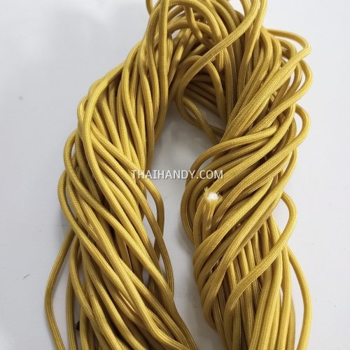 เชือกร่มมีไส้ แพ็ค ขนาด 4 mm  บรรจุ 500 กรัม สีน้ำตาลทองพระ 504 รูปเต็ม