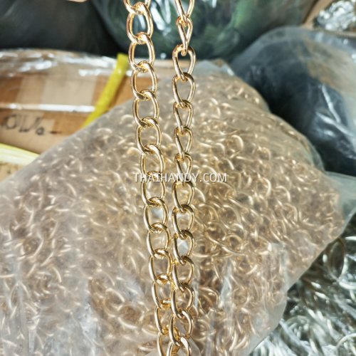 โซ่อลูมิเนียม  ACU29-225  ขนาด 10 mm x 15 mm จีน บรรจุ 1 เมตร สีทอง รูปเต็ม