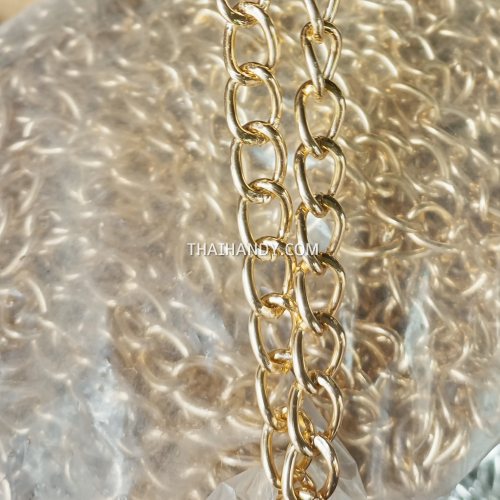 โซ่อลูมิเนียม  ACU29-225  ขนาด 10 mm x 15 mm จีน บรรจุ 100 เมตร สีทอง รูปเต็ม