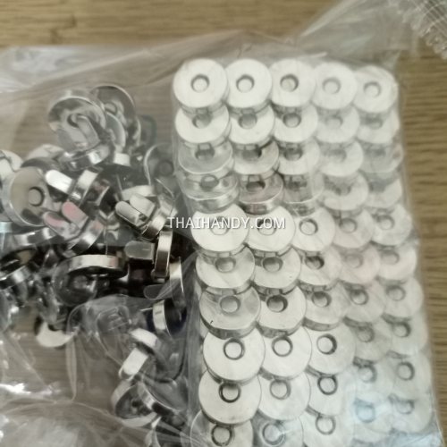 กระดุมแม่เหล็กเสียบ จีน ขนาด 14 mm  บรรจุ 200 ชุด สีนิเกิ้ล รูปเต็ม