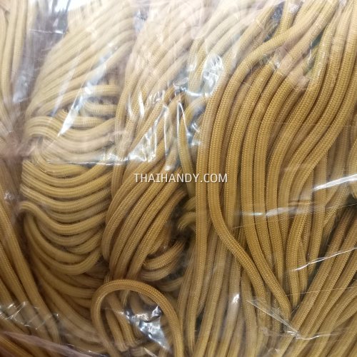 เชือกร่มมีไส้ แพ็ค ขนาด 3 mm  บรรจุ 1000 กรัม สีกากีแกมทอง 341 รูปเต็ม