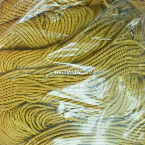 เชือกร่มมีไส้ แพ็ค ขนาด 3 mm  บรรจุ 1000 กรัม สีน้ำตาลทองพระ 504 รูปเต็ม