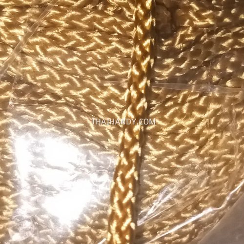 เชือกถักเปีย  PP  ขนาด 7 mm no 11  บรรจุ 1 กิโลกรัม สีทอง รูปเต็ม