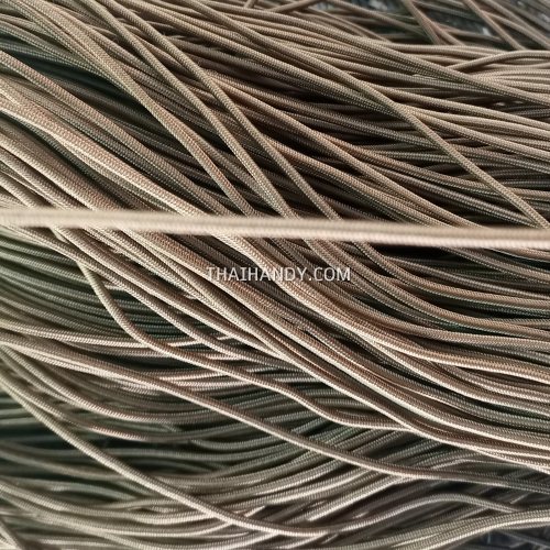 เชือกร่มมีไส้ แพ็ค ขนาด 2.5 mm  บรรจุ 1 เมตร สีน้ำตาลแก่นบวร รูปเต็ม