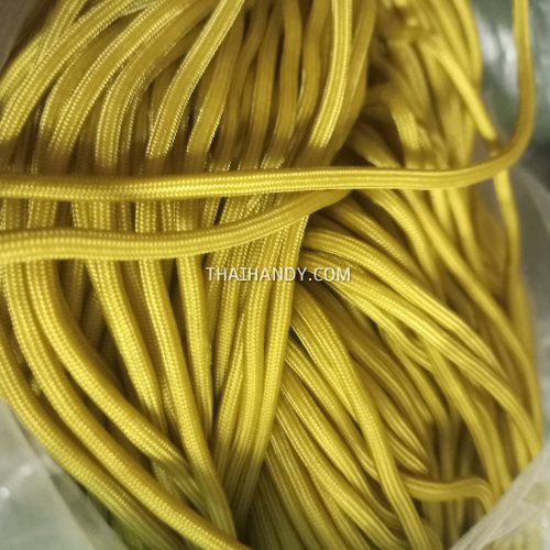 เชือกร่มมีไส้ แพ็ค ขนาด 3 mm  บรรจุ 1 เมตร สีน้ำตาลทองพระ 504 รูปเต็ม