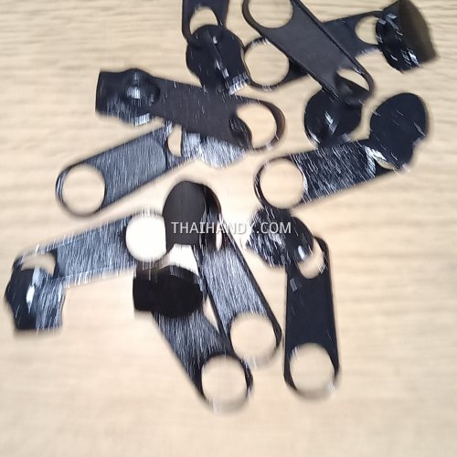 หัวซิปฟันไนลอน ป้าย ขนาดเบอร์ 10  บรรจุ 10 อัน สีดำ รูปเต็ม