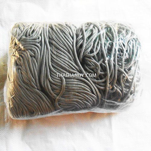 เชือกร่มมีไส้ แพ็ค ขนาด 4 mm  บรรจุ 1000 กรัม สีเทาแดง รูปเต็ม