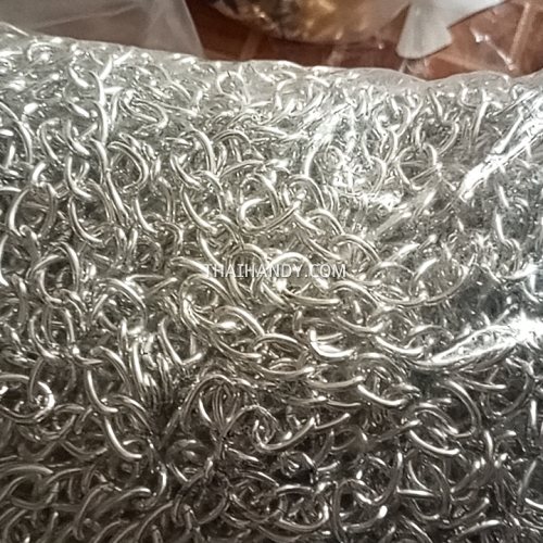 โซ่อลูมิเนียม  ACU29-225  ขนาด 10 mm x 15 mm จีน บรรจุ 100 เมตร สีเงิน รูปเต็ม