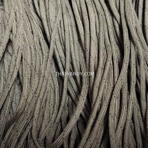 เชือกร่มมีไส้ แพ็ค ขนาด 4 mm  บรรจุ 1 เมตร สีขี้ม้าลายจุด รูปเต็ม