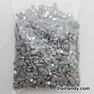 หัวซิปฟันไนลอน พลาสติก ขนาดเบอร์ 5  บรรจุ 100 อัน สีเทา รูปเต็ม